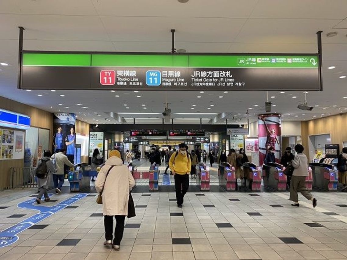 武蔵小杉駅の改札口