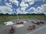 三田工場の敷地内で実動テストなどを行っている様子（筆者撮影）