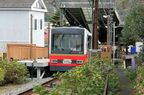 強羅駅に停車中のケーブルカー