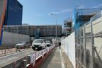 工事が続く箕面船場阪大前の地上付近