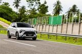 三菱の新型SUV「エクスフォースHEV」（筆者撮影）