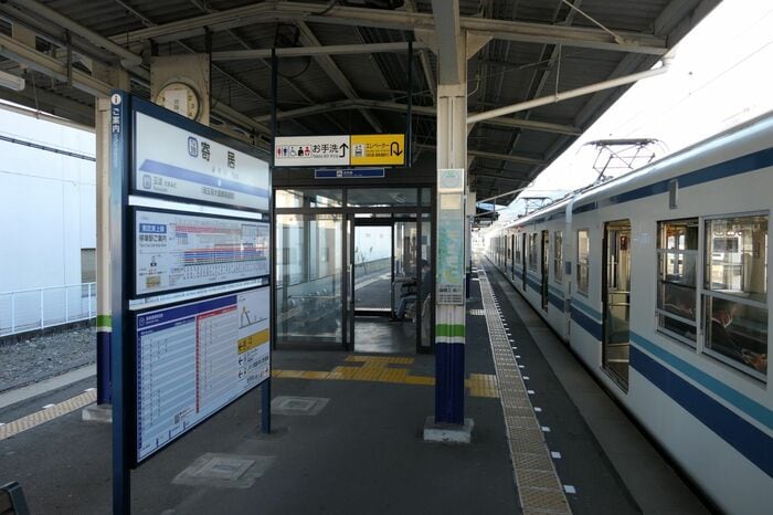 東武東上線の寄居駅ホーム
