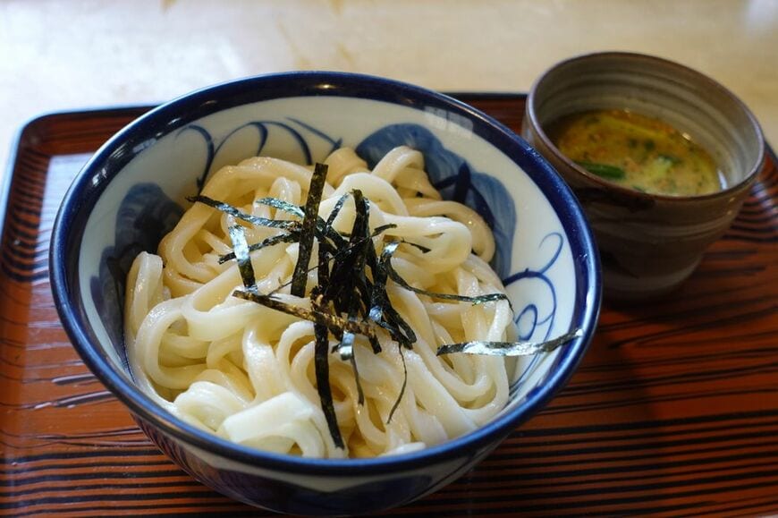 加須うどん　加須市内「大島庵」にて（筆者撮影）