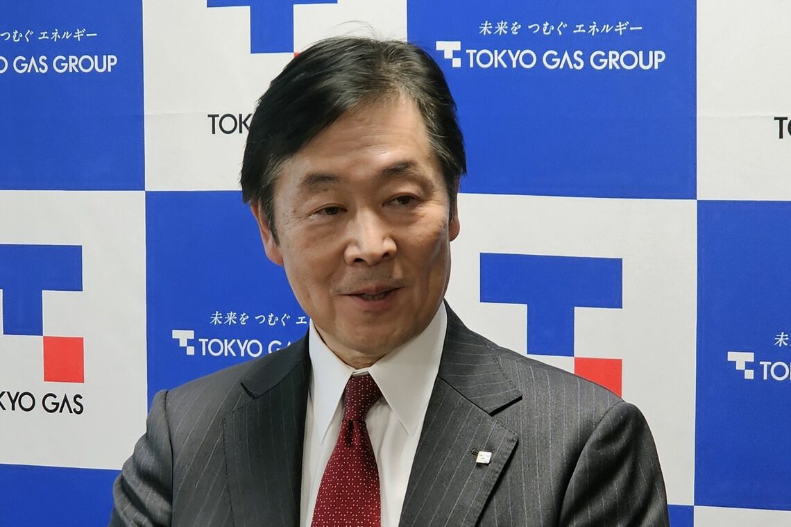 東京ガスの笹山社長（28日･都内）Photographer: Andy Hung/Bloomberg