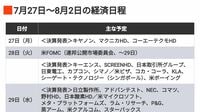 編集部厳選､注目の経済ニュース！【7月25日】 今週のトピックス＆来週のスケジュール