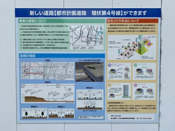 環状第4号線 看板