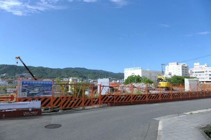 この付近には市立病院ができる