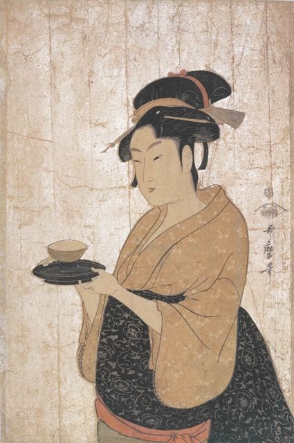 『難波屋おきた』喜多川歌麿 江戸時代 寛政5年(1793) 山口県立萩美術館・浦上記念館蔵 前期展示