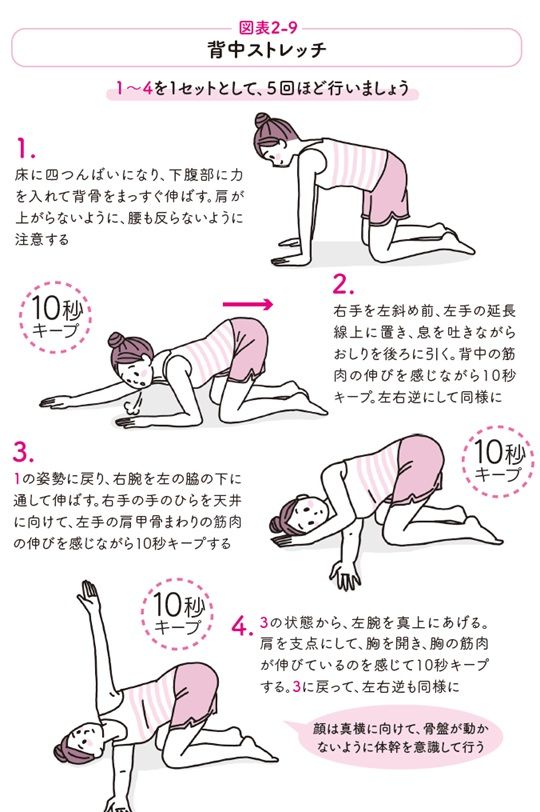 背中ストレッチ