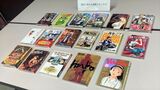 小学館、集英社、KADOKAWAの出版大手3社が被害を訴える漫画17タイトル。請求額が最も大きいのは『YAWARA!』など小学館の7作品10億円。集英社『ONE PIECE』など大人気シリーズも含まれている（記者撮影）