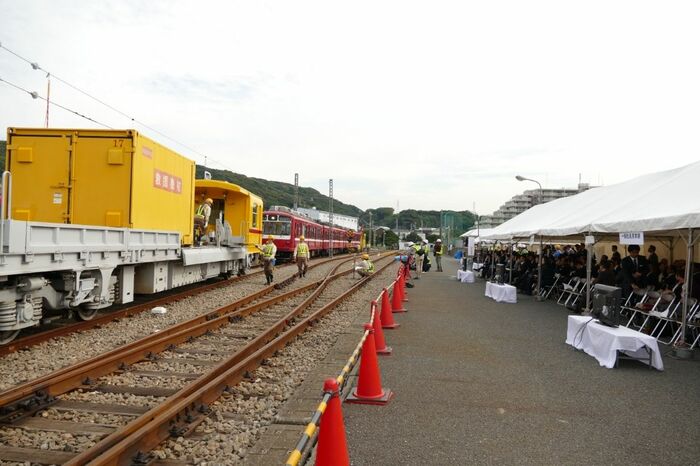 鉄道事故復旧訓練の様子
