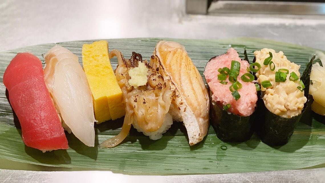 魚がし日本一の握り寿司モーニング。コスパの良さが魅力です（筆者撮影）