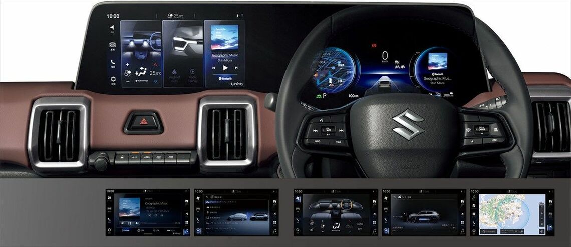 「e VITARA」の統合型インターフェースディスプレイ（写真：スズキ）