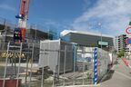 駅前広場の工事が進む