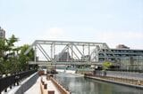 越中島支線の小名木川橋梁。写真左側に小名木川貨物駅があった（筆者撮影）