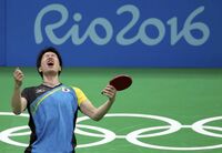 卓球シングルス､水谷隼が日本初のメダル サムソノフ（ベラルーシ）を4─1で破る