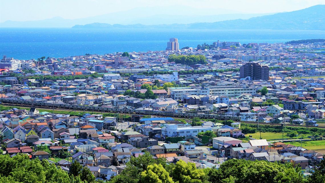 住宅街の遠景