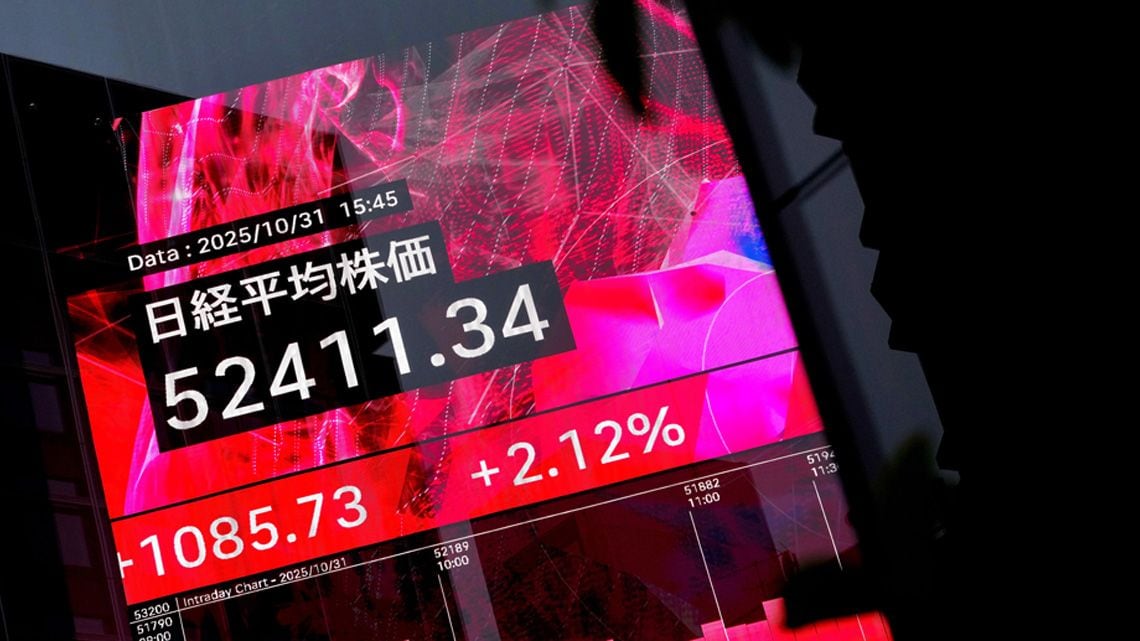 日経平均株価を表示した株価ボード