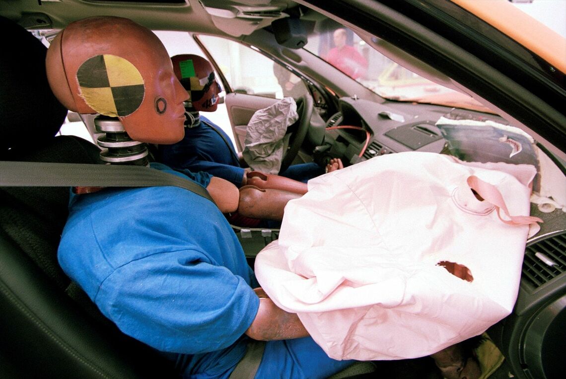 衝突試験に使用されたダミー人形（写真：VOLVO CARS）
