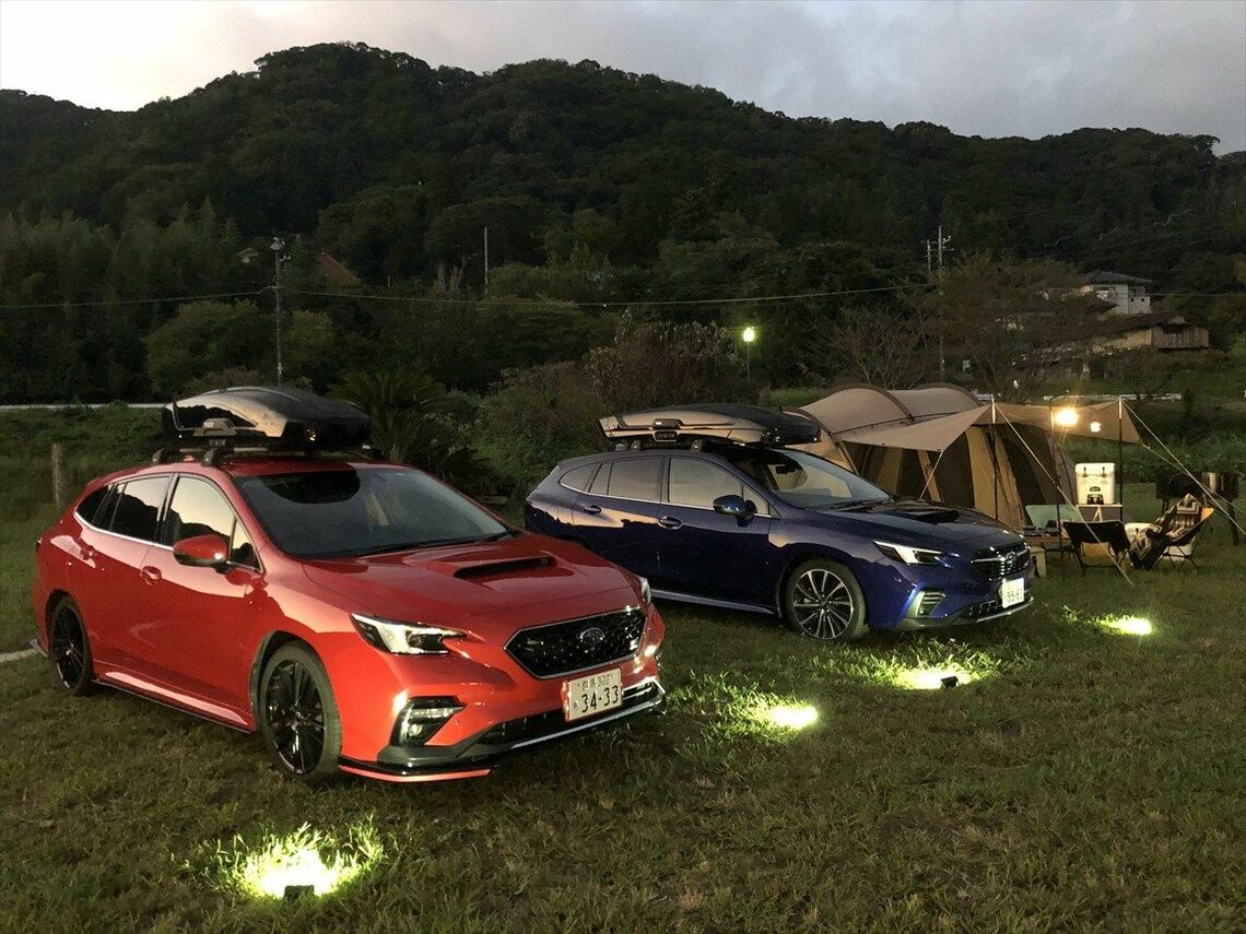 SUBARUが千葉県鴨川で実施した、メディア向けオートキャンプの様子（筆者撮影）