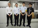 ホームドアのセンサー汚れ支障対策を編み出した長津田駅管内の4人。左から西田助役、須崎さん、木内さん、荒川さん（記者撮影）