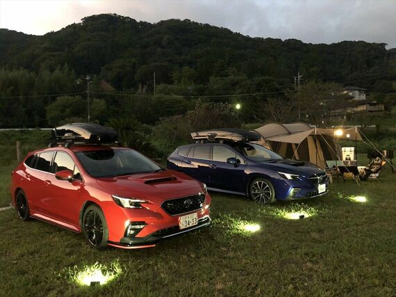 SUBARUが千葉県鴨川で実施した、メディア向けオートキャンプの様子（筆者撮影）