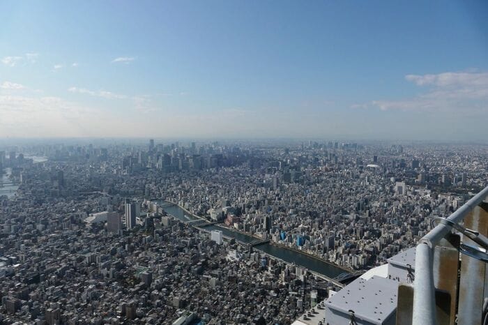 スカイツリーから見た都心方面