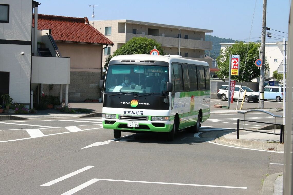 亘理町営バス「さざんか号」（筆者撮影）