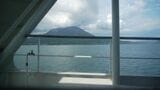 海上から眺める桜島