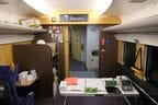 500系の車内に設置した「仮設本区」