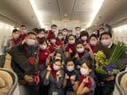 お別れフライトのクルー全員で記念撮影