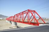 復旧した千曲川橋梁＝2021年3月29日（記者撮影）