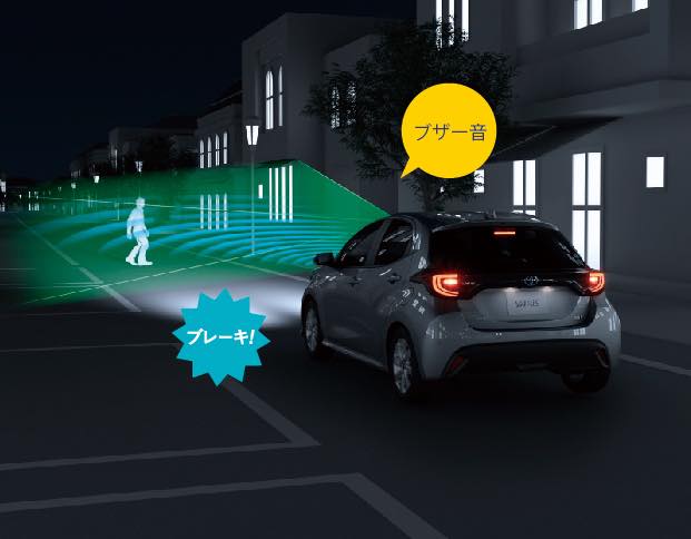 トヨタ「ヤリス」の安全装備（写真：トヨタ自動車）