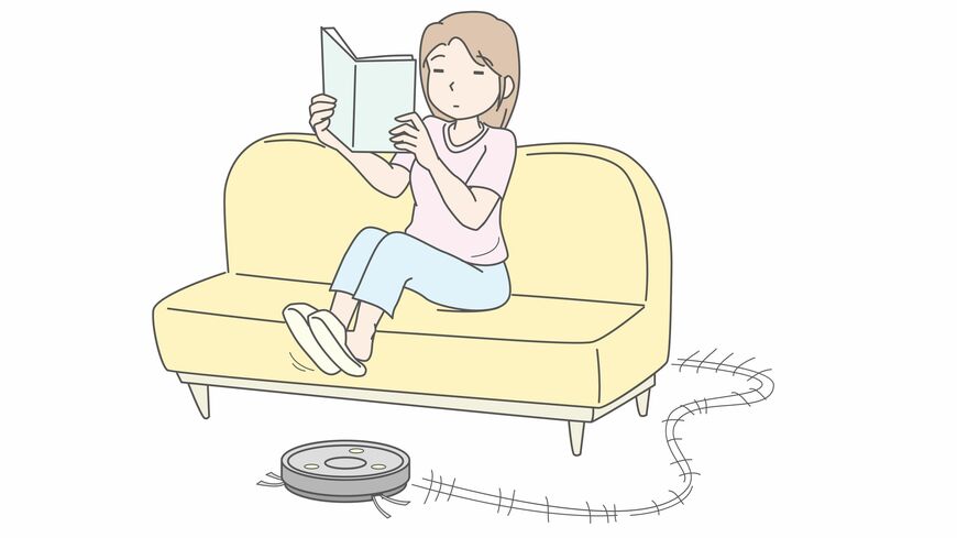2025年はロボット掃除機のターニングポイントになるでしょう（イラスト：poosan／PIXTA）