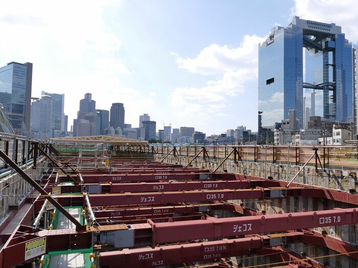2017年10月当時の地下化工事現場