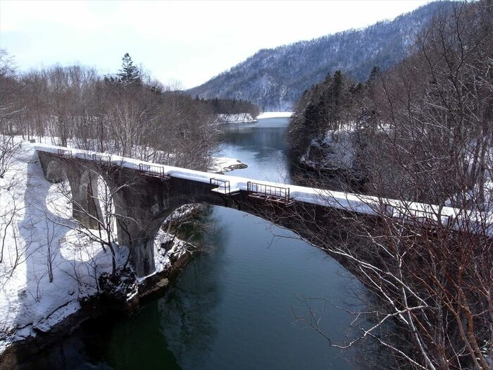 士幌線跡のコンクリートアーチ橋