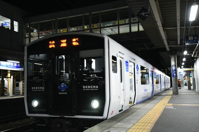 自動列車運転装置を搭載した819系（DENCHA)
