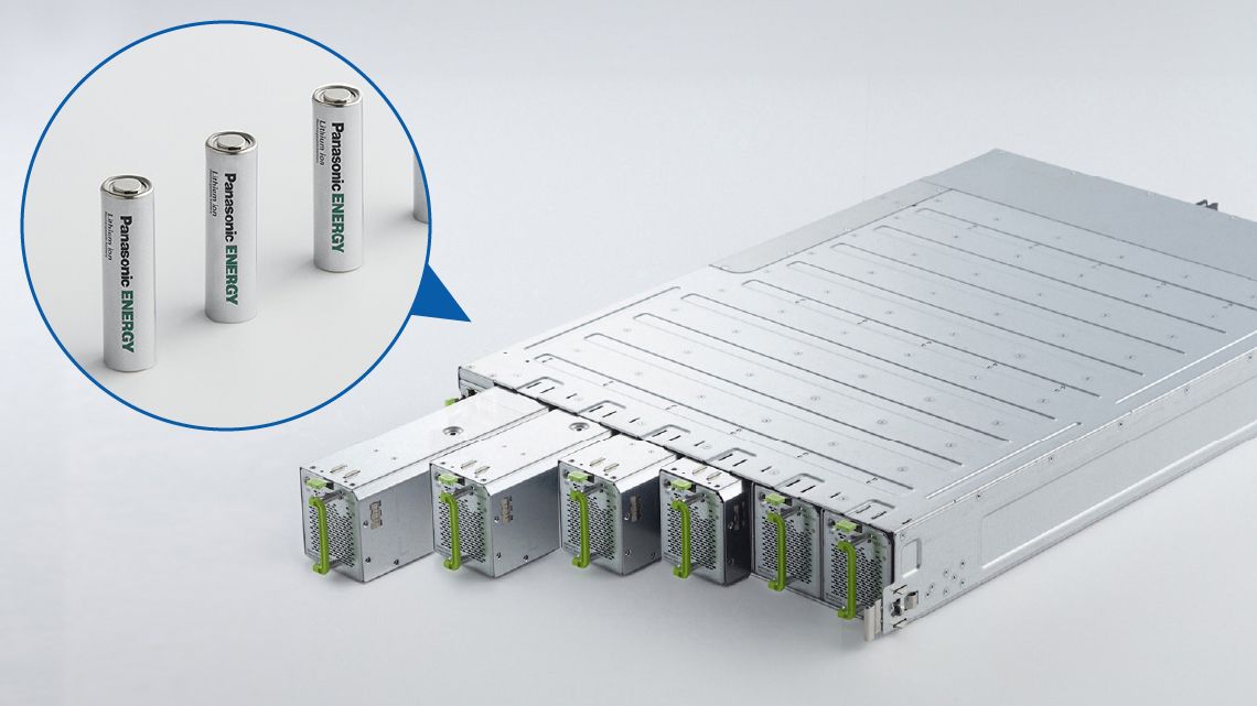 バッテリー・バックアップ・ユニットとパナソニック製の電池