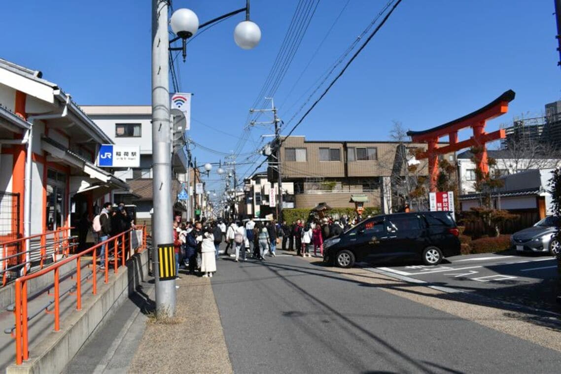 稲荷駅と伏見稲荷