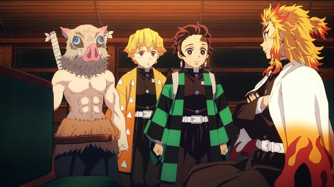 無限列車に乗り込む炭治郎たち