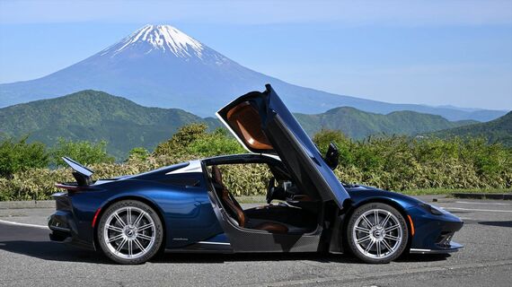 日本上陸に際し、アネスト岩田 ターンパイク箱根を貸し切っての試乗会が行われた（写真：Automobili Pininfarina）