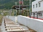線路を敷く前の立野駅（阿蘇方面のりば）