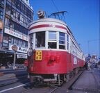 岐阜駅前に停車するモ510とモ520の2両編成
