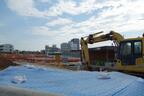 大甕駅西口乗り場は暫定開業。交通センターを建設中