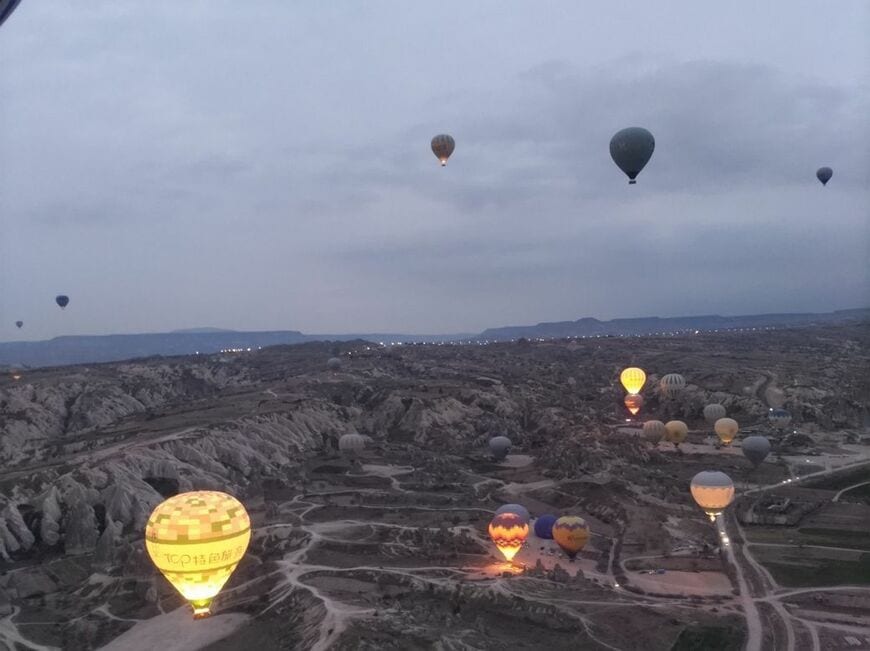 トルコの気球から見た景色（写真：筆者撮影）