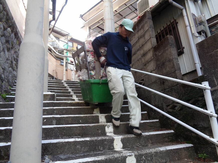長崎市 ごみ収集 100段階段