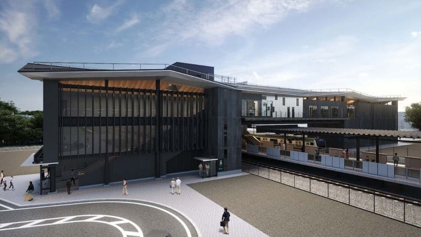村岡新駅（仮称）の完成イメージ（画像出典：藤沢市プレスリリース）