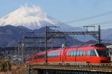 富士山をバックに走るGSE（筆者撮影）
