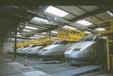 TGVアトランティック開業時のランディ車両基地（アトリエ）内部の様子（撮影：南正時）