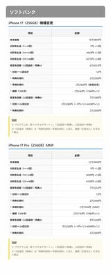 ソフトバンクでiPhone 17と17 Proを購入する場合のシミュレーション